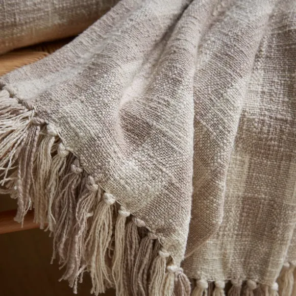 Gingham Cotton Throw Blanket, 130cm x 180cm 2