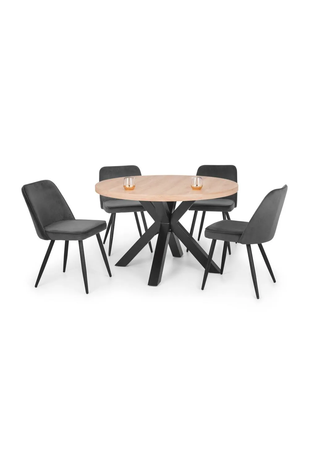 Julian Bowen Burgess Upholstered Dining Chair (Set of 2) in Grey 6