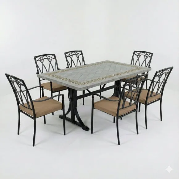 Burlington 6 Seater Dining Set with Ascot Chairs 2