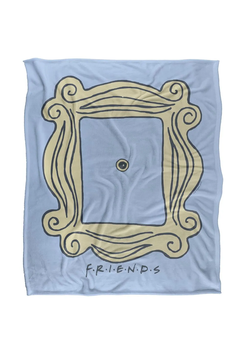 Warner Brothers Friends 152x127cm The Gold Frame Silky Touch Super Soft Throw Blanket in White