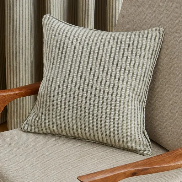 Churchgate Herringbone Striped Pencil Pleat Curtains 5