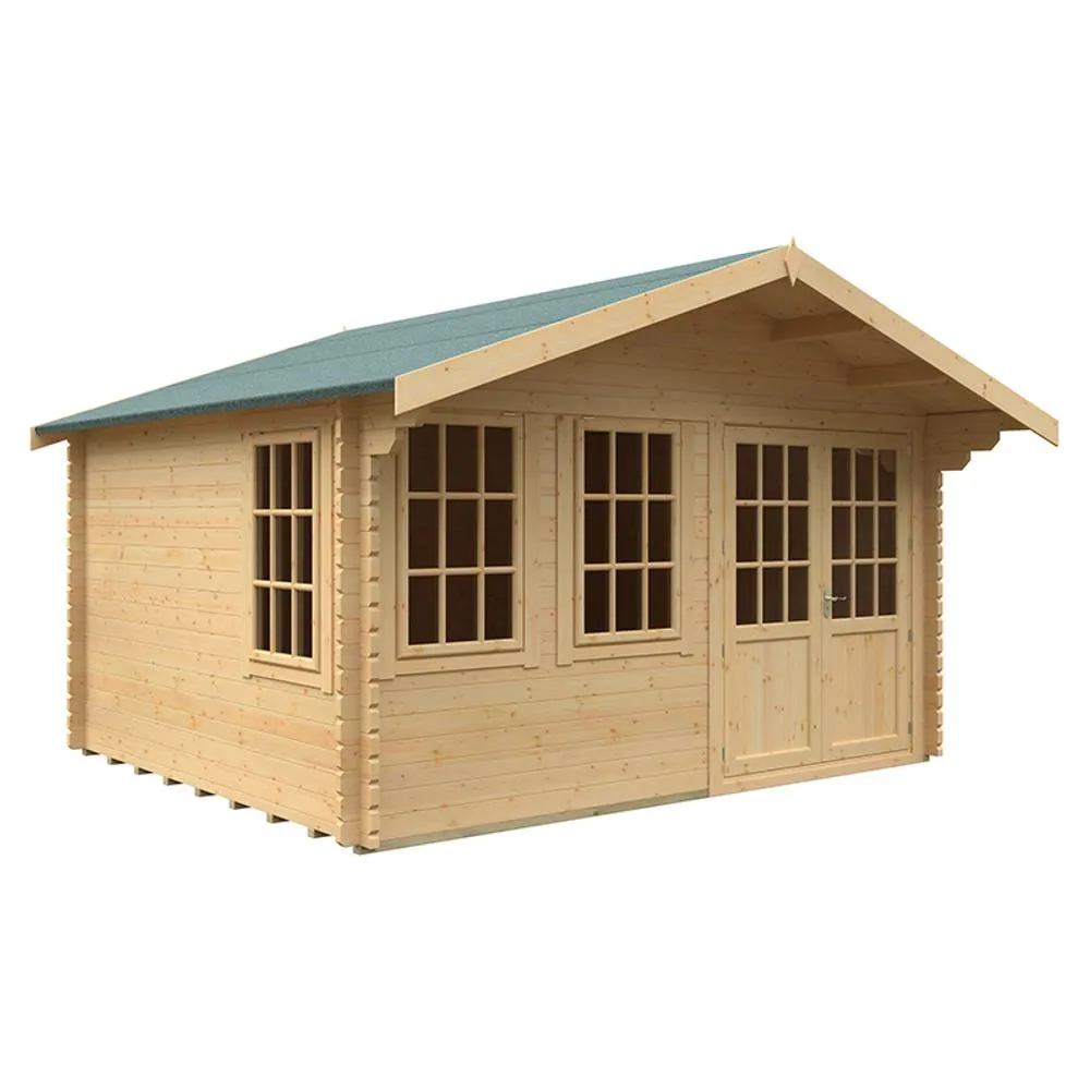 Buttercup Farm 12x14 The Forde 44mm Cabin - L355 x W415 x H282.2 cm in Natural
