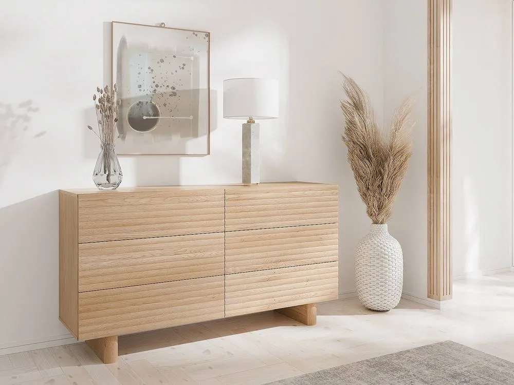 Vente-unique 6-Drawer Chest Of Drawers - MDF - Colour: Natural - LUDIMA in Light Oak 3