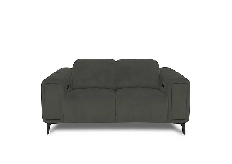 Elphaba Fabric 2 Seater Power Recliner Sofa with Storage Arms - Manhattan Pine - Sofas and Armchairs