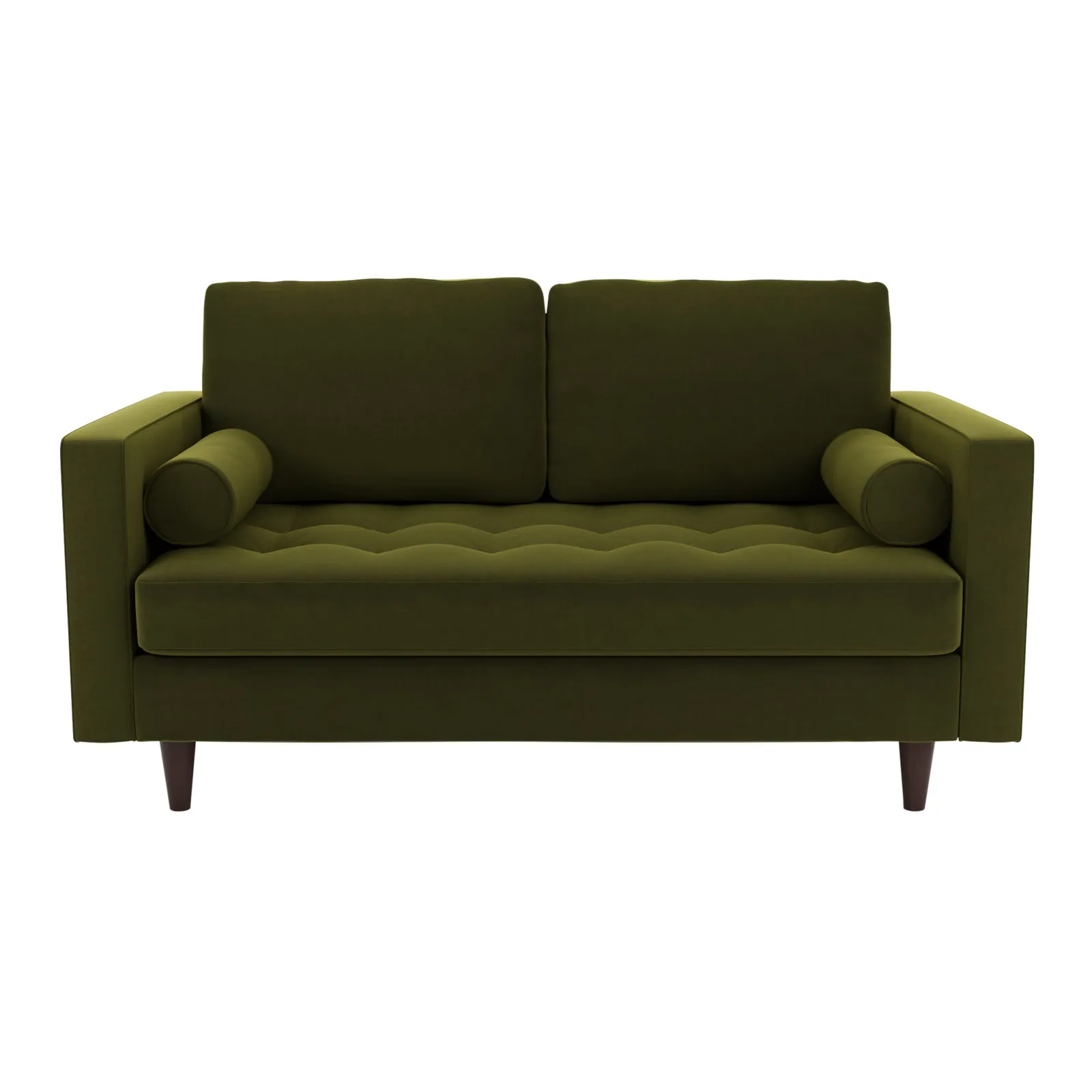 Zoe Velvet 2 Seater Sofa Green