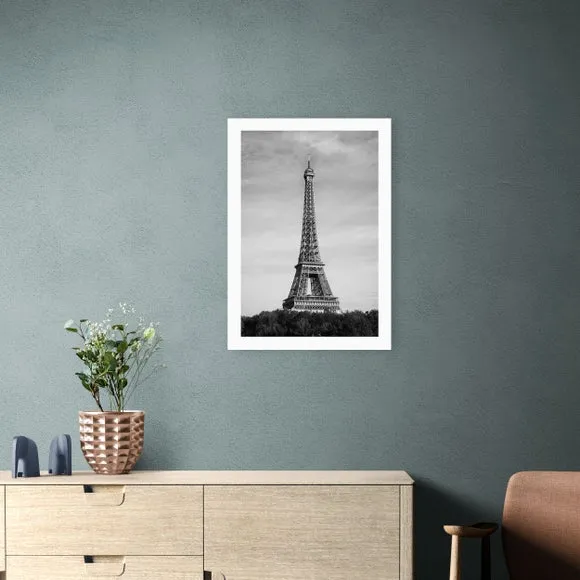 East End Prints Eiffel Tower, Pairs (Monochrome) I Print by 1x Gallery 1