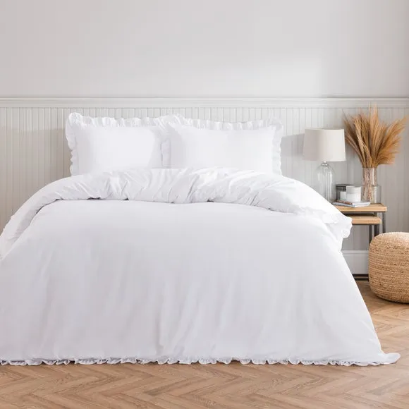 Briona Frilled Edge Duvet Cover & Pillowcase Set 1