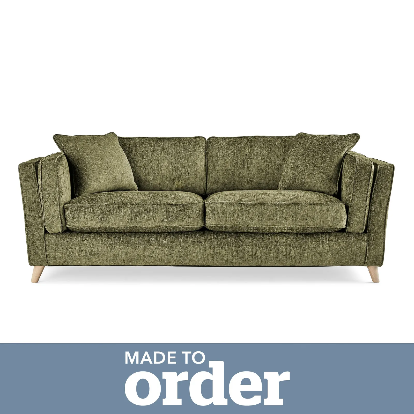 Arabella 3 Seater Sofa Luxury Chenille Premium Chenille Olive