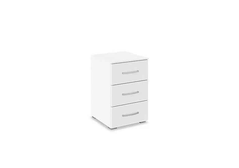 Impulse 3 Drawer Bedside Cabinet - Alpine White