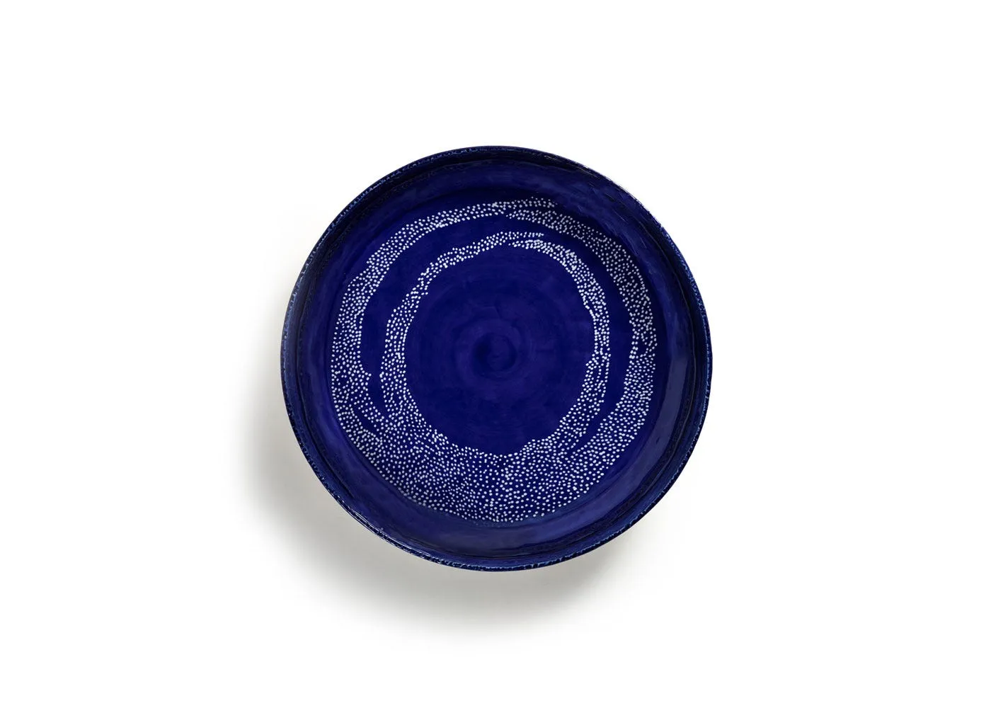 Serax Ottolenghi Feast Dots Serving Plate Blue and White Medium