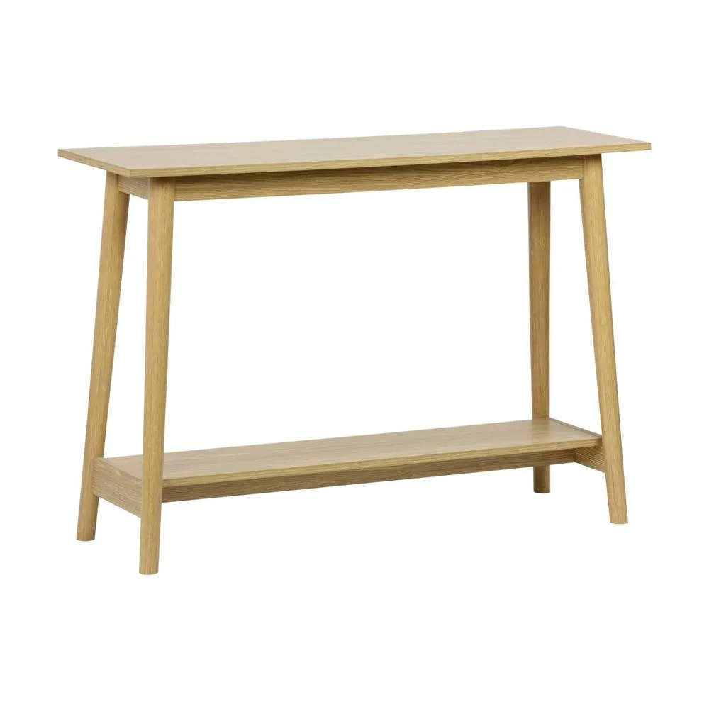 sweeek 110cm console table with walnut wood effect in Light Brown 2