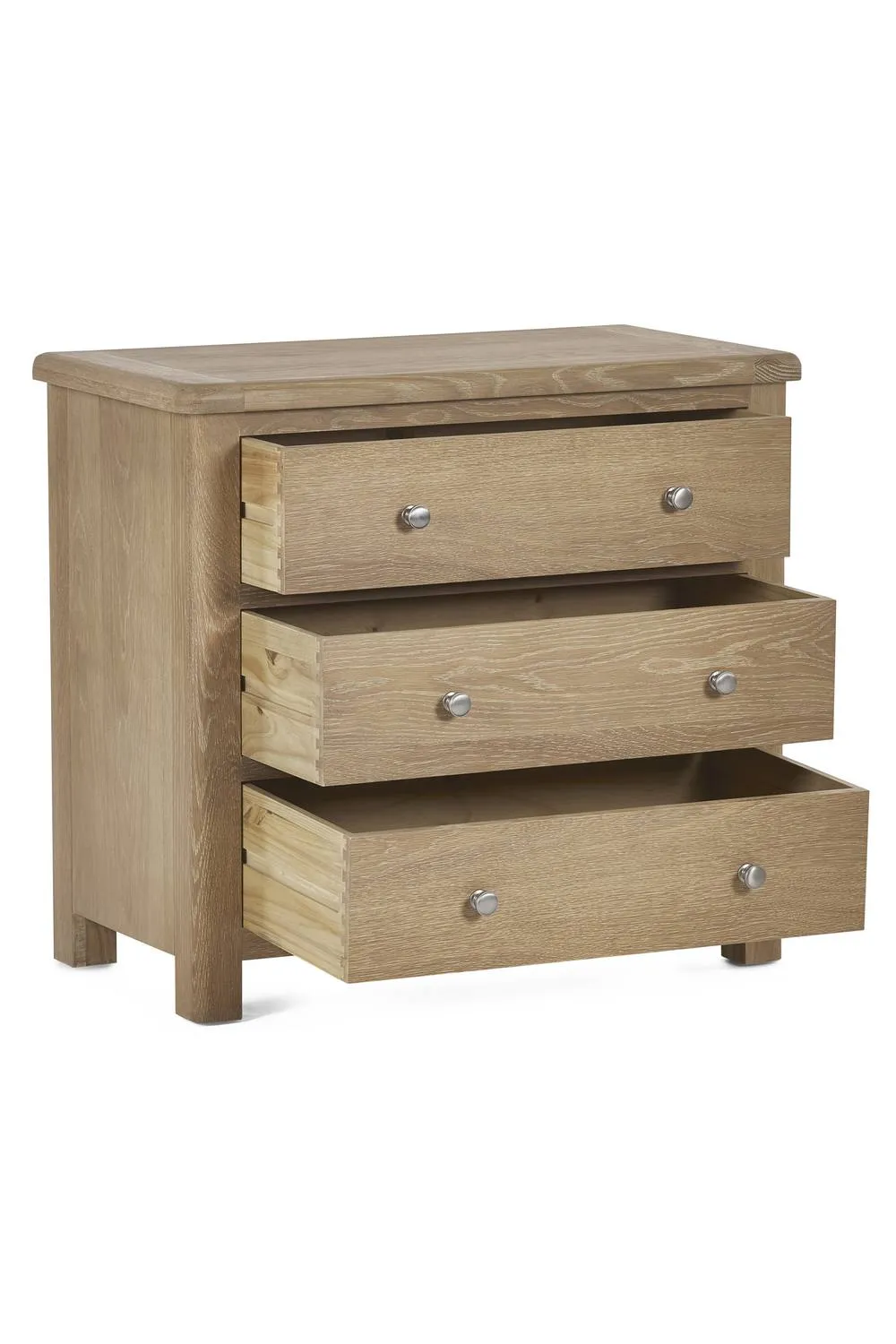 Julian Bowen Memphis 3 Drawer Chest in Light Oak 5