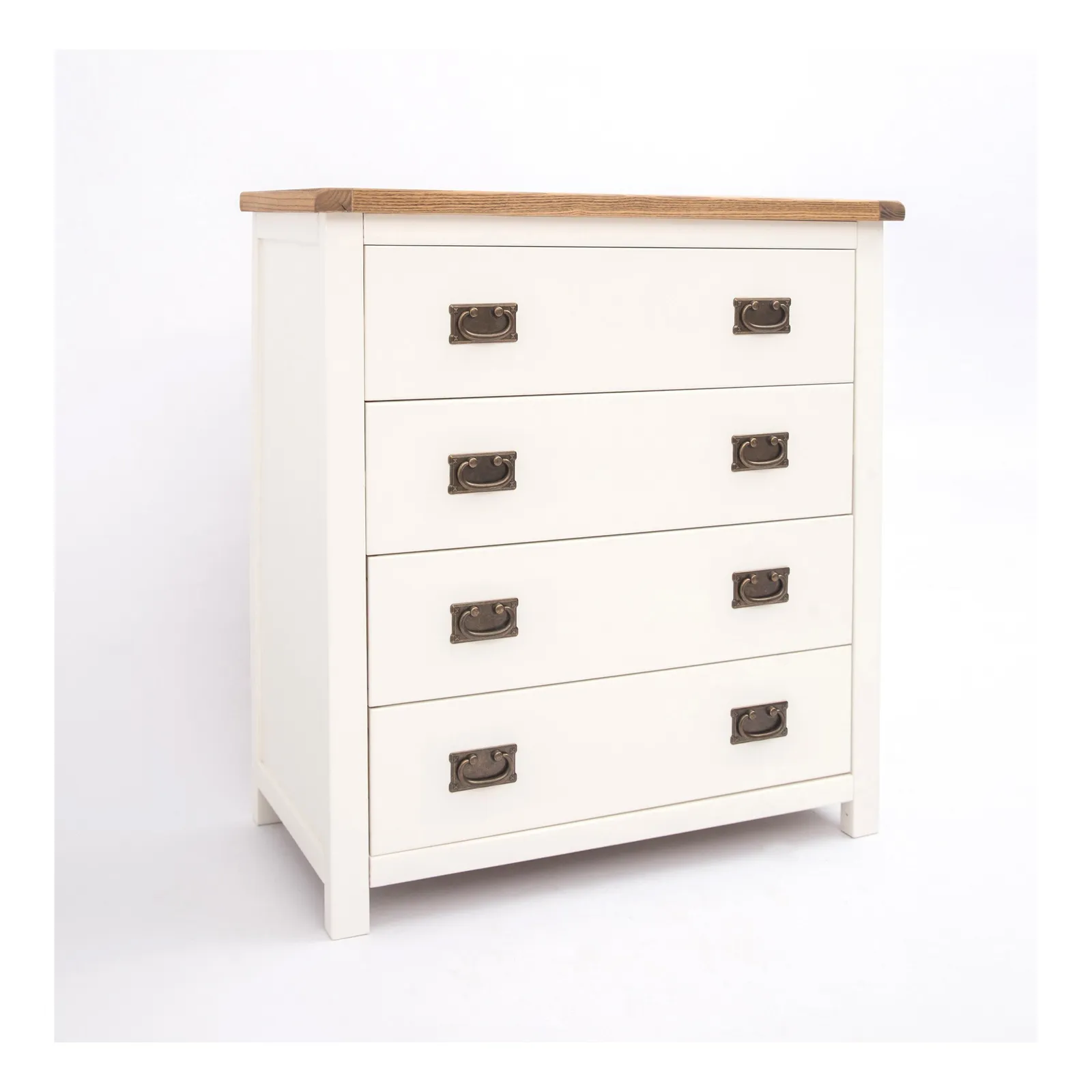 Cabinet Bits Lovere 4 Drawer Chest of Drawers Bras Drop Handle in Off-White 2
