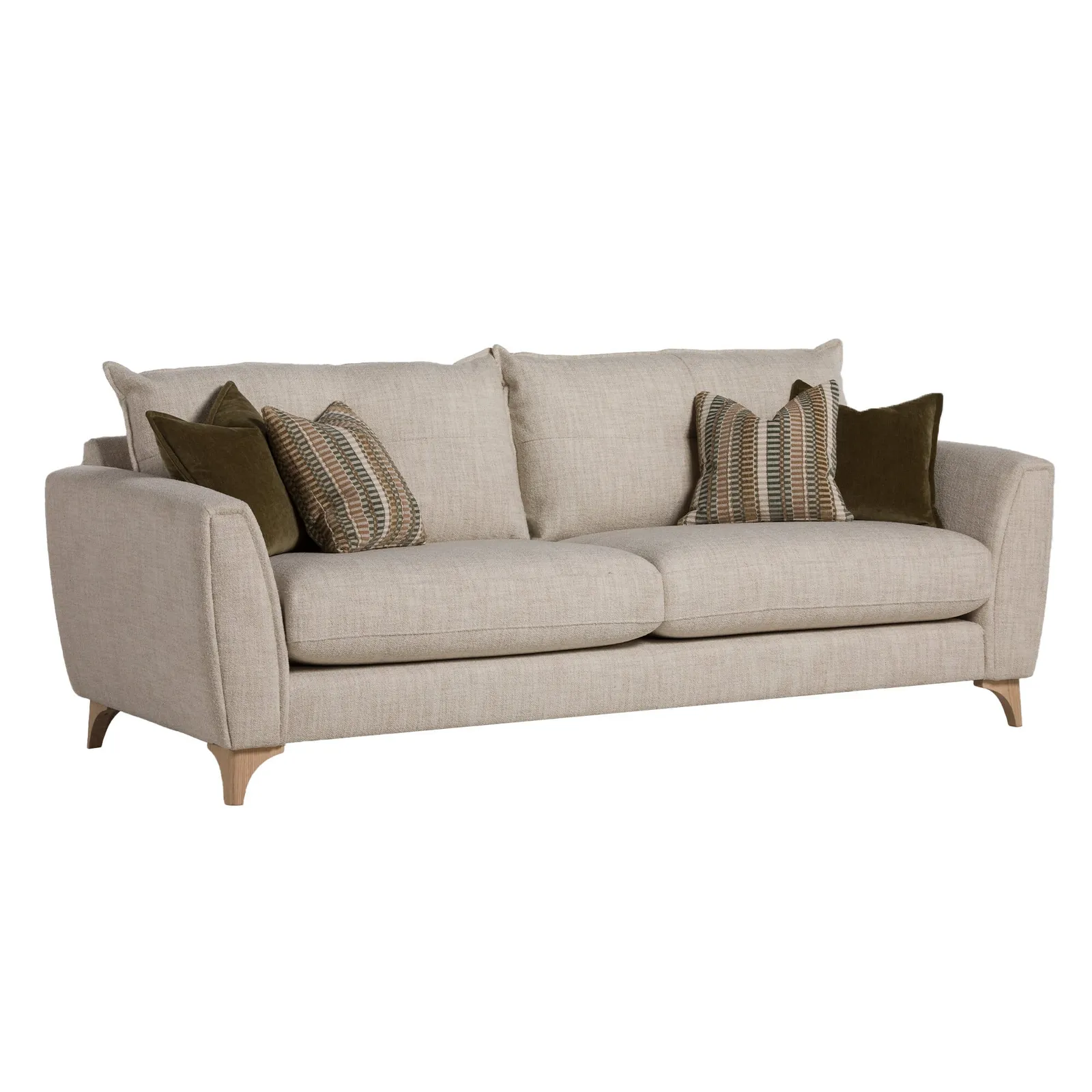 Calloway Extra Lrg Sofa Tyne Natural Oak Ft, Neutral Fabric | Barker & Stonehouse 3