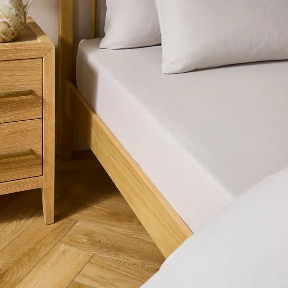 Simply Brushed Cotton 28cm Fitted Sheet 1