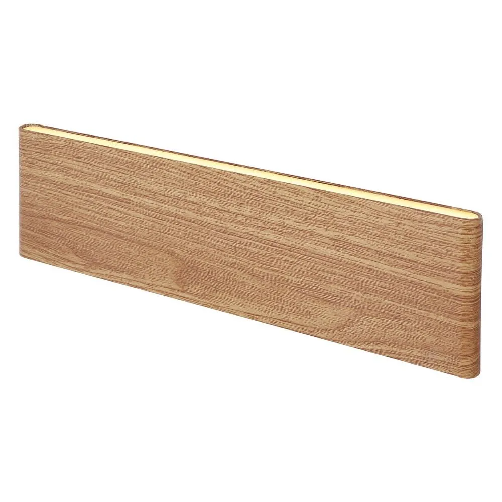 Netlighting Siegfried 30cm Integrated LED Wall Lamp Wood Look LED 3000K in Brown 3