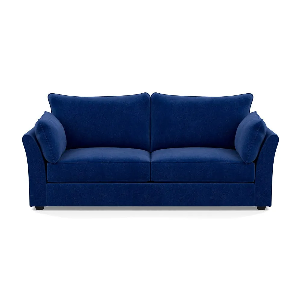 Heal's Tailor 4 Seater Sofa Smart Luxe Velvet Azure Black Feet 1