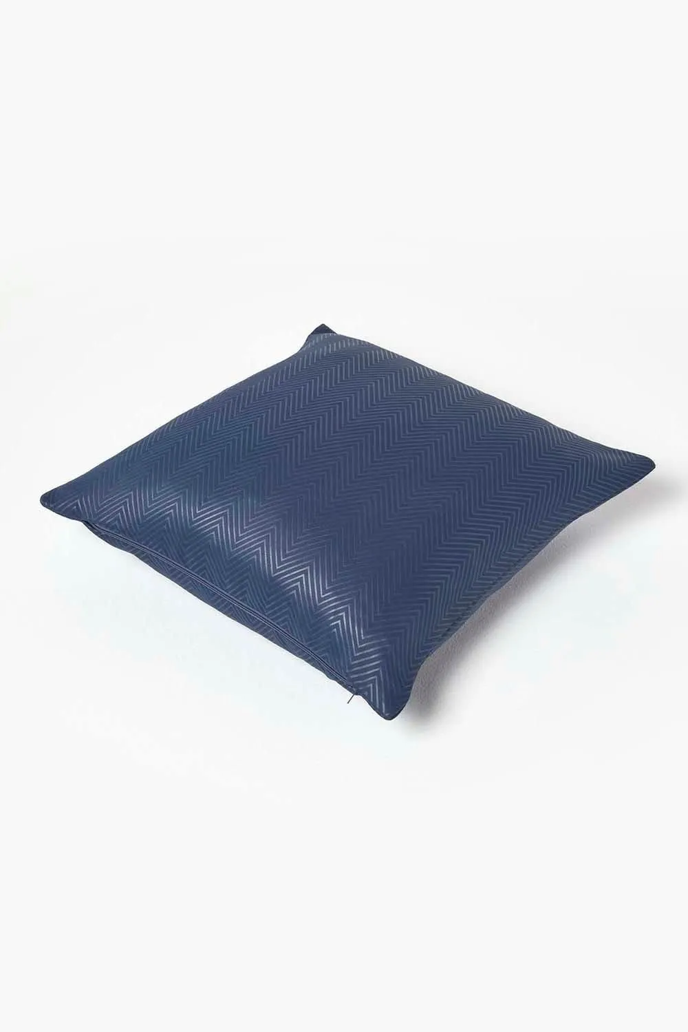 Homescapes Herringbone Cushion Cover in Navy 4