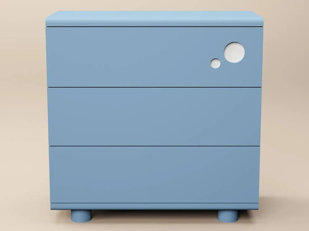 Flair Livana 3 Drawer Chest Blue 4