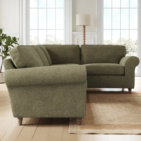 Flori Soft Chenille Corner Sofa 2