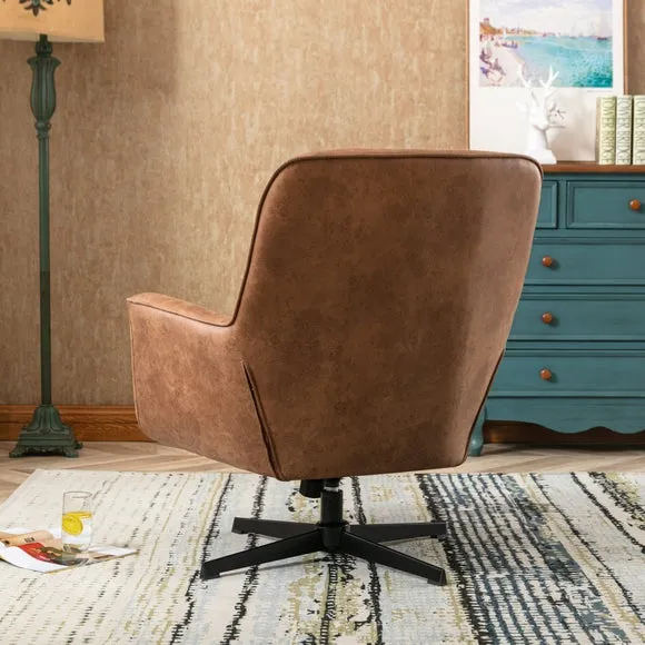 Image Furnishings Felicia Faux Leather Swivel Chair 3