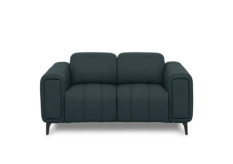 Elphaba Leather 2 Seater Sofa with Storage Arms