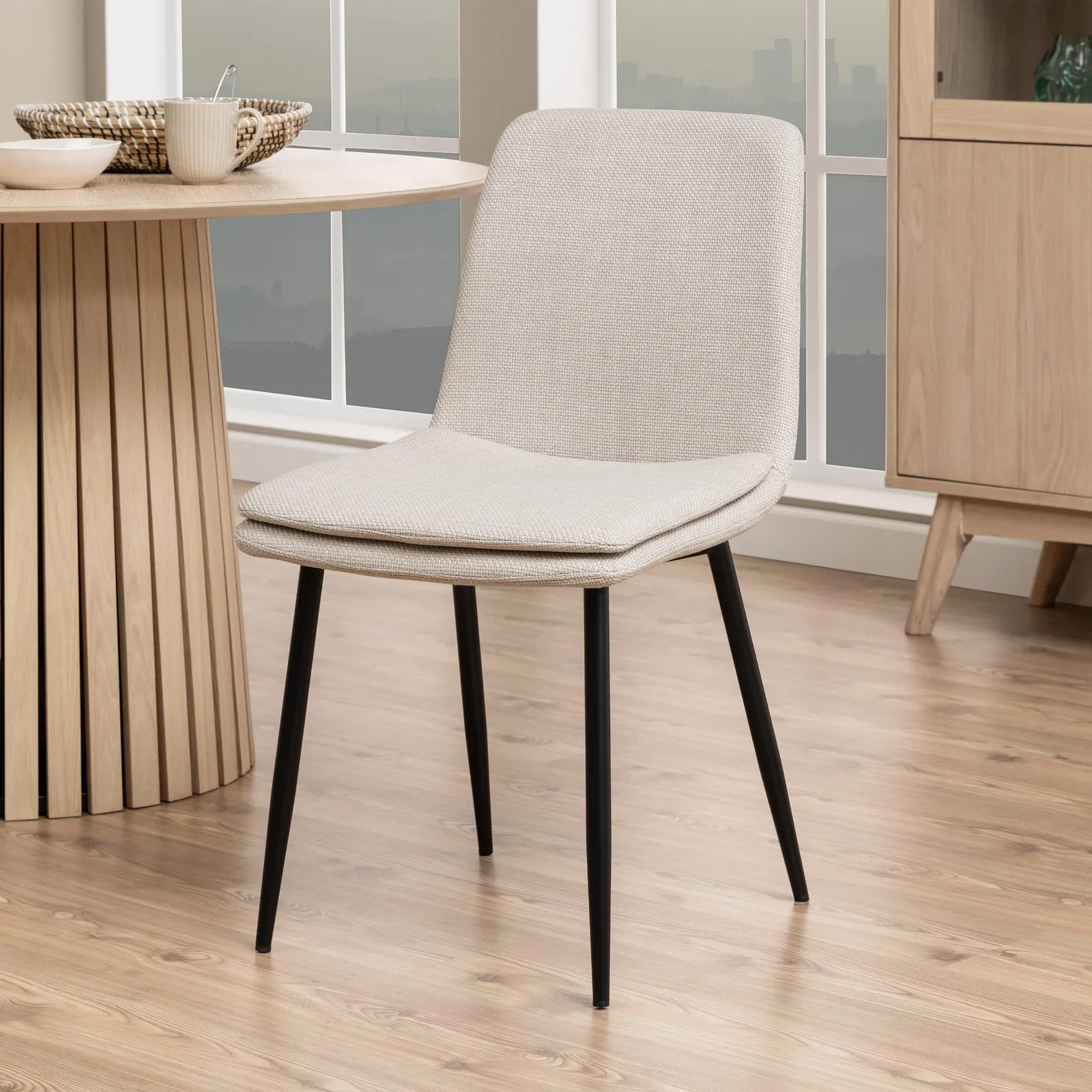Furniture To Go Becca Dining Chair in Beige Set of 4 5
