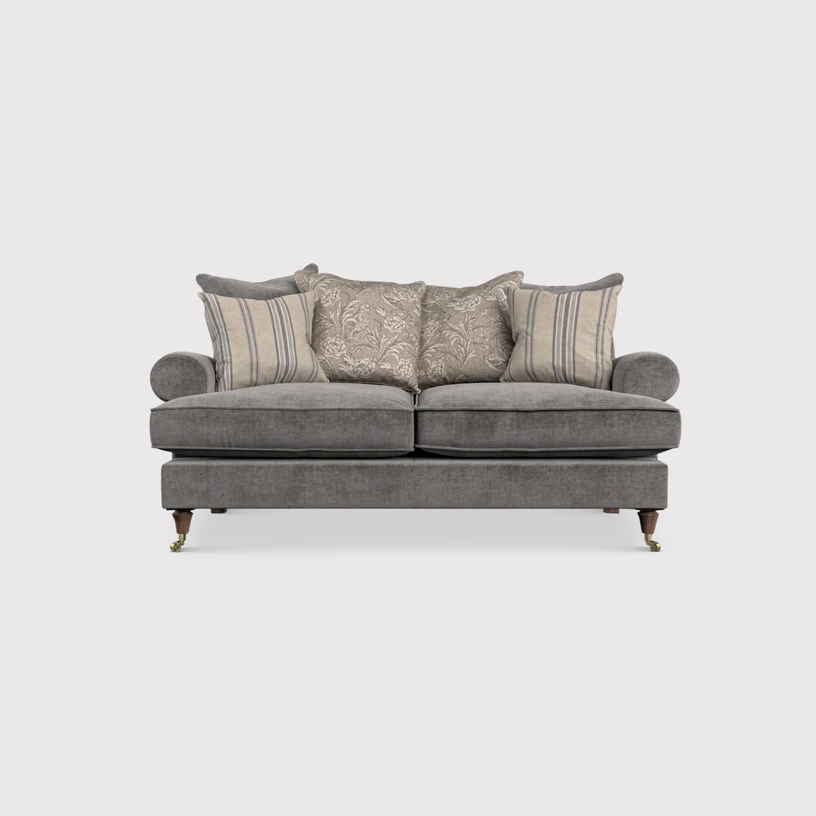 English Heritage Finch Small Sofa Pillow Back, Grey Fabric | Barker & Stonehouse