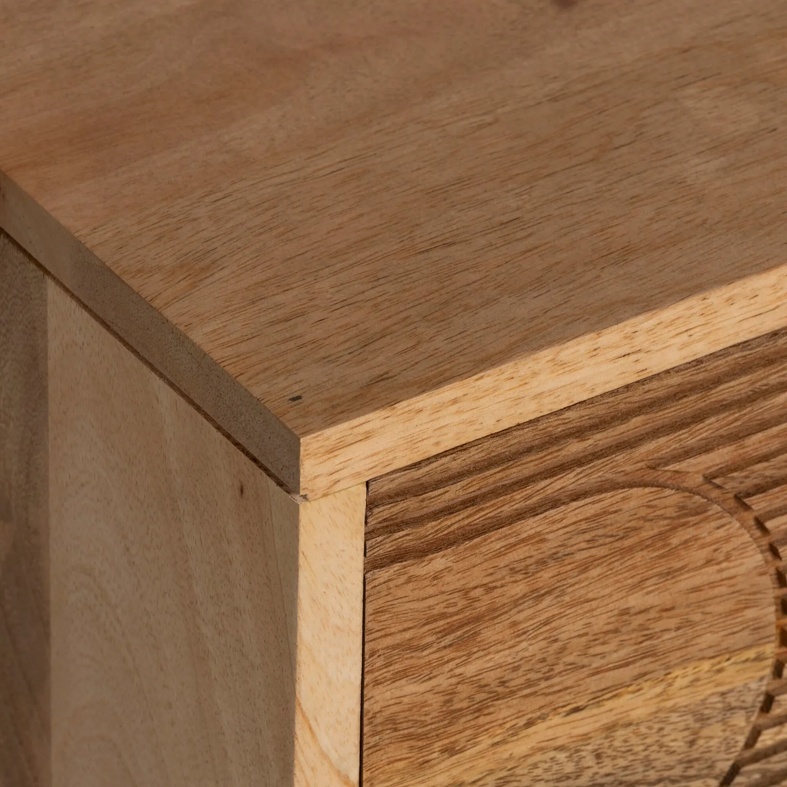 Zuberi Bedside Table 40X40X62Cm, Neutral Wood | Barker & Stonehouse 5