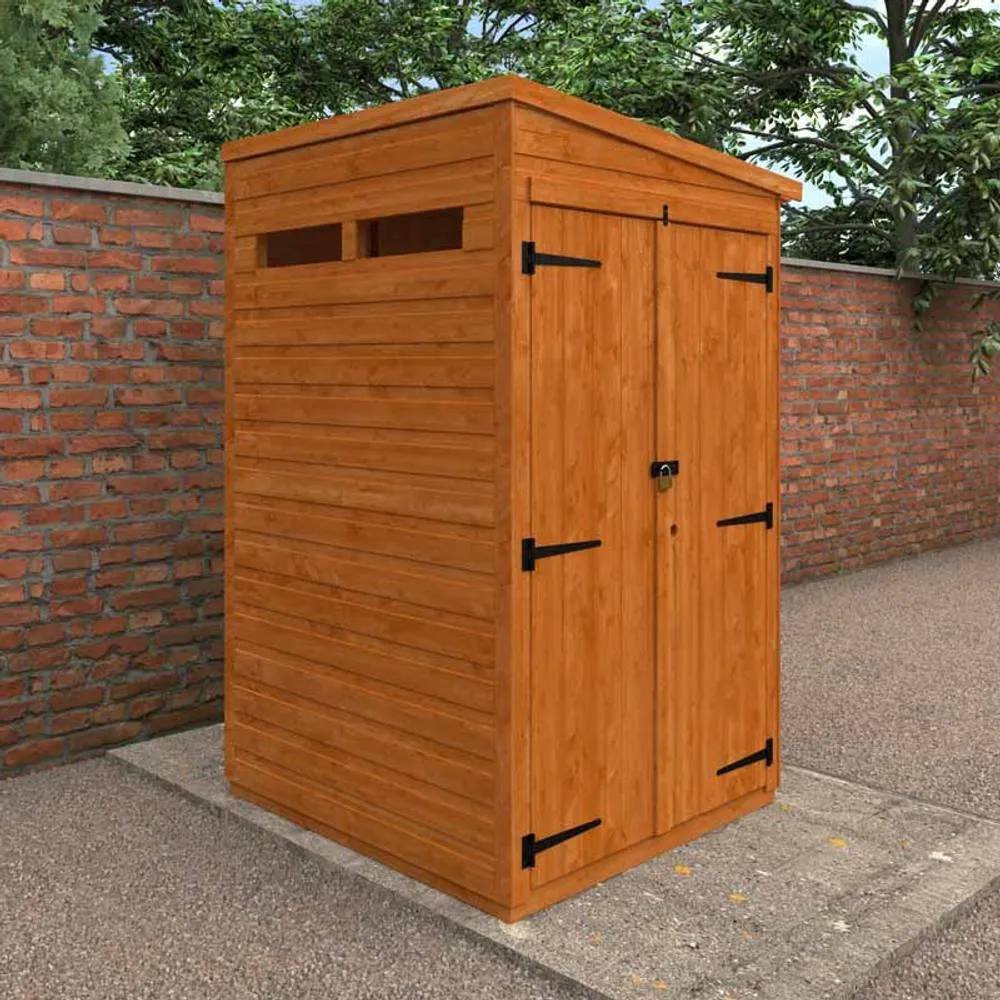 Buttercup Farm 4x4 Flex Pent Security Doubel Door 12mm Flex - L123.8 x W115 x H203 cm in Burnt Orange 2