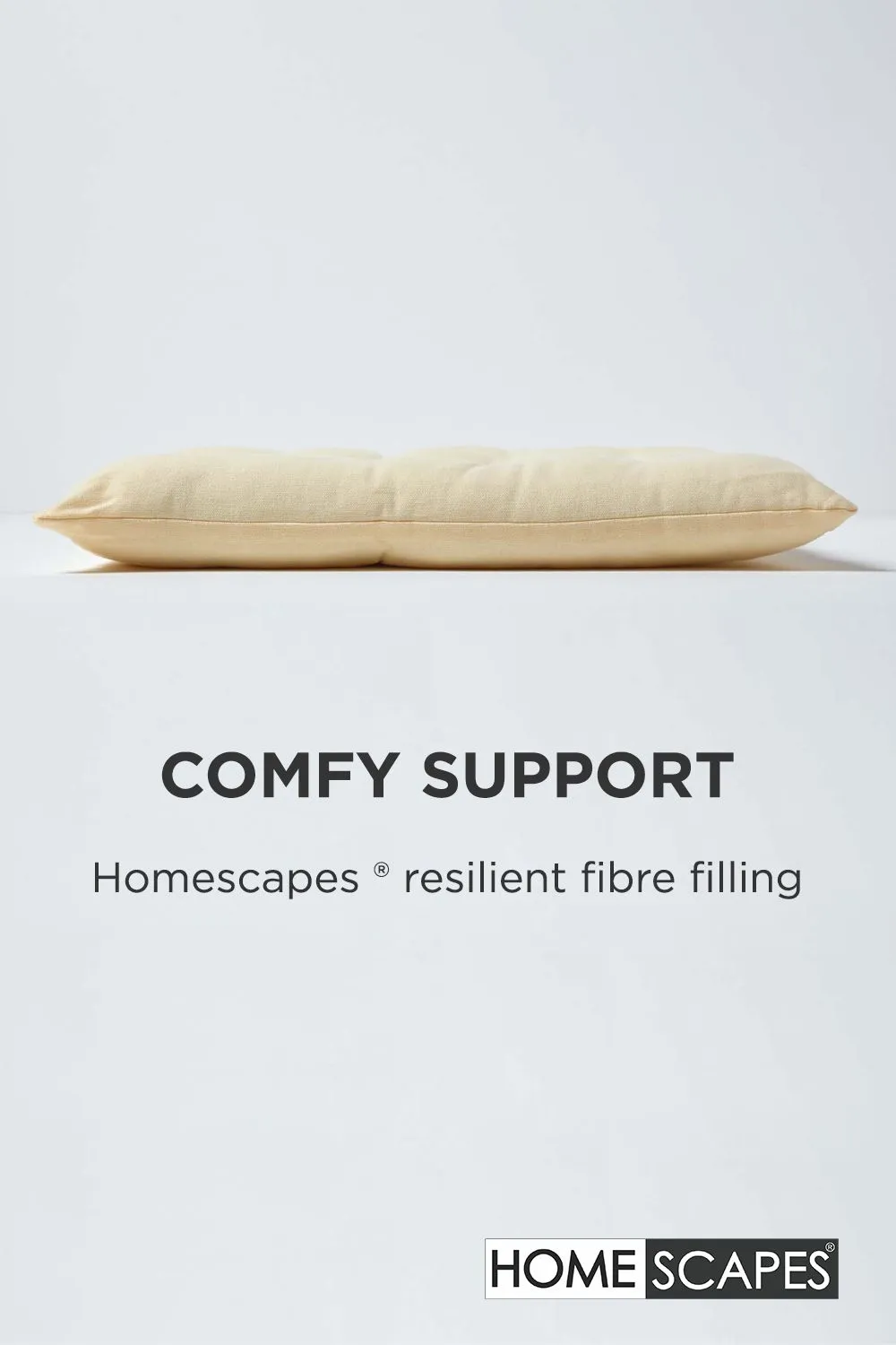Homescapes 4 Pack Seat Pads Luxury 100% Cotton Indoor Outdoor Garden Cushion, 40cm in Cream 4