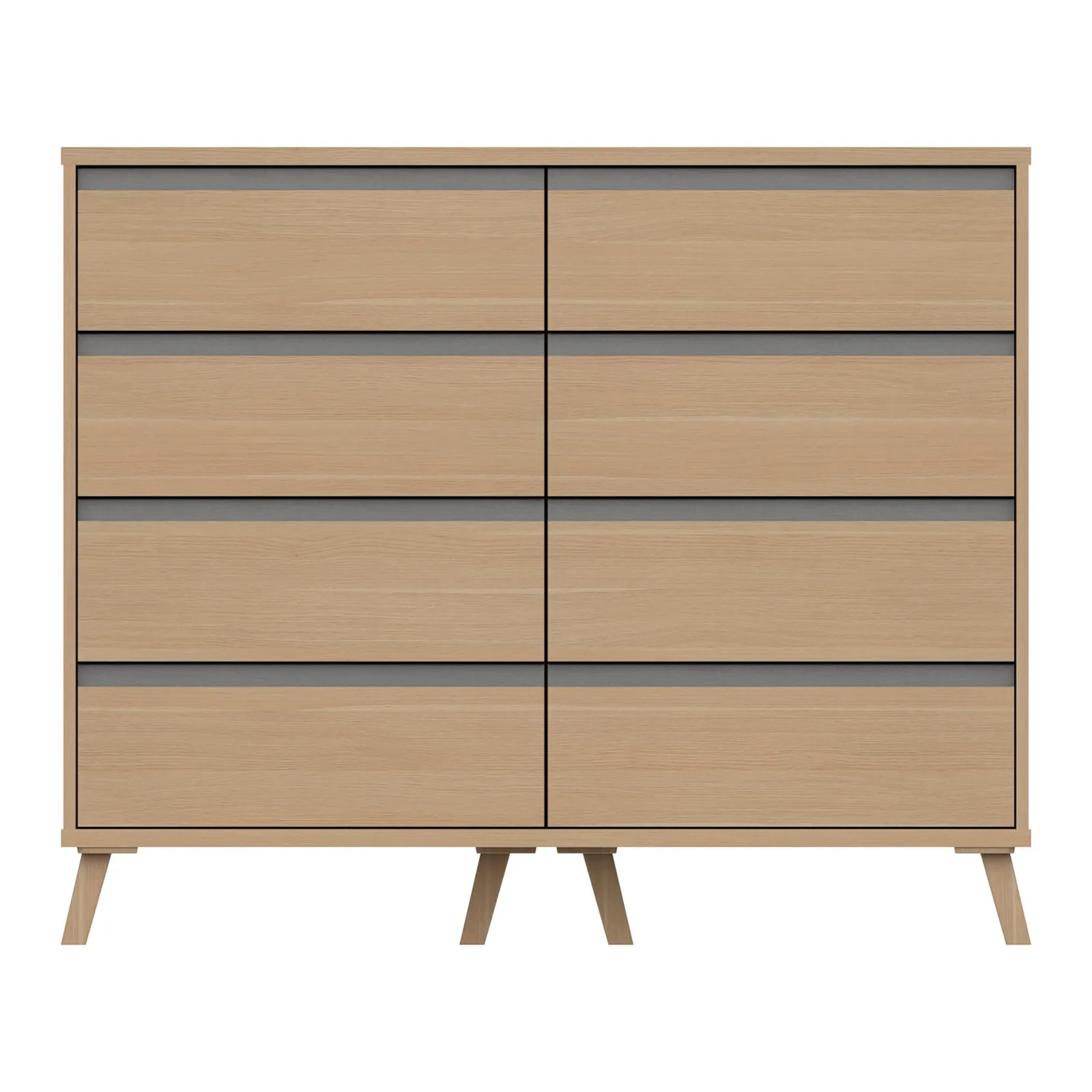 Jenson 8 Drawer Wide Chest Brown