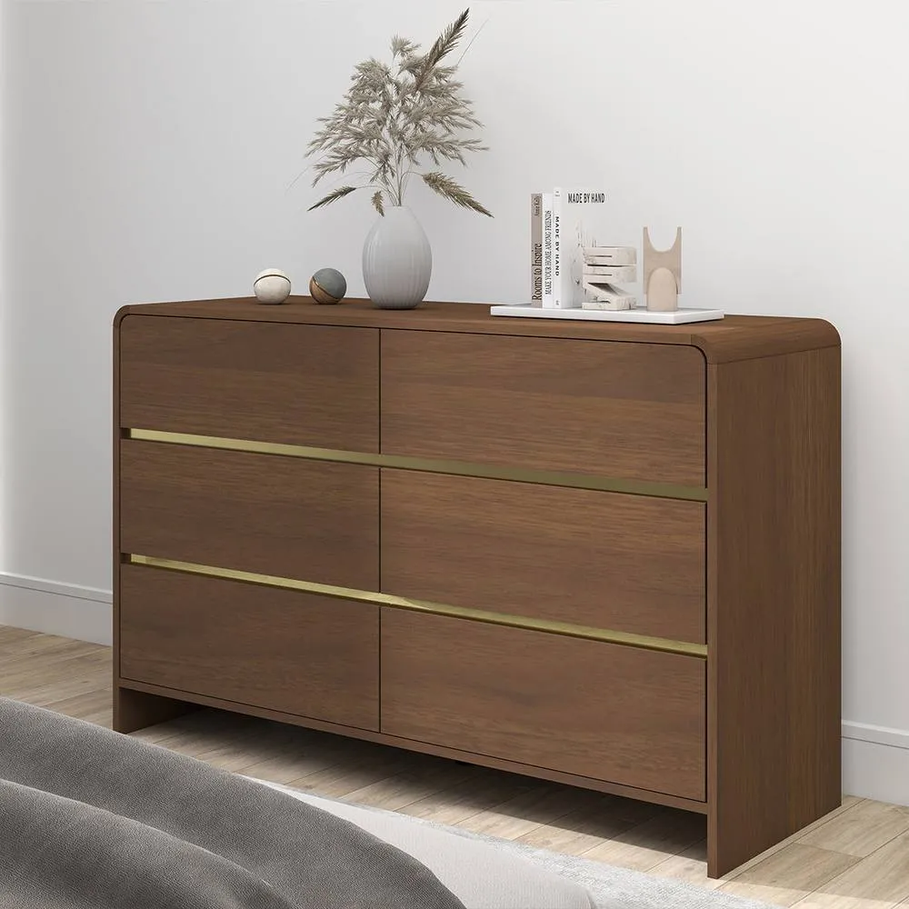 Melody Maison Chest of Drawers & Pair of Bedside Tables - Meridian Range in Brown 3