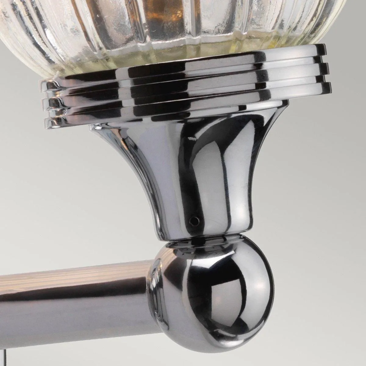 Netlighting Austen 1 Light Bathroom Wall Light Polished Chrome IP44 G9 in Grey 5