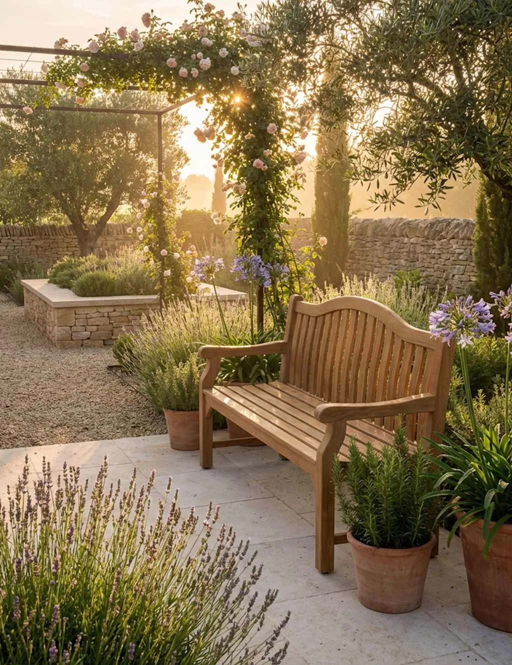 Royalcraft Maria Large 3-Seater Garden Bench Natural