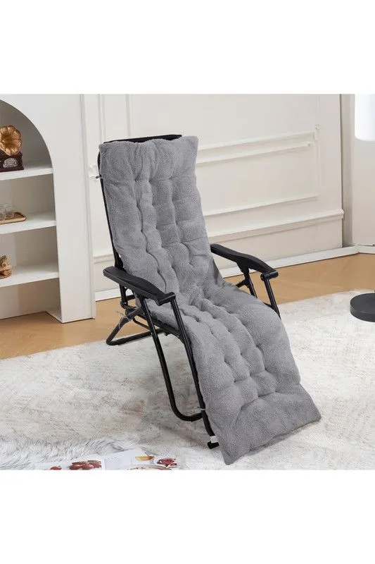 Living and Home 160x50cm Sherpa Fleece Lounge Cushion Warm Seat Pad Cosy Home Decor in Grey