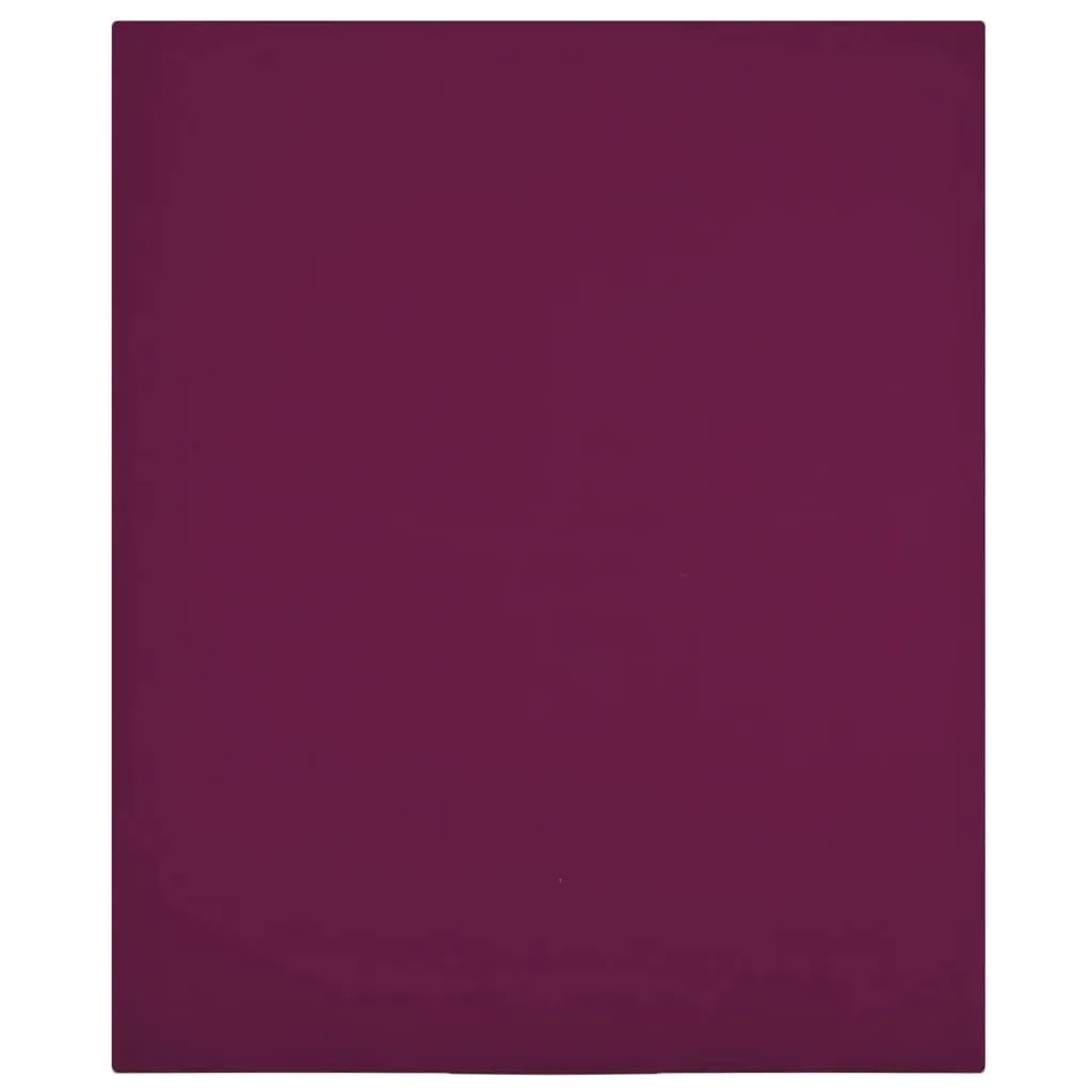 Berkfield Home Jersey Fitted Sheet Bordeaux 90x200 cm Cotton in Red