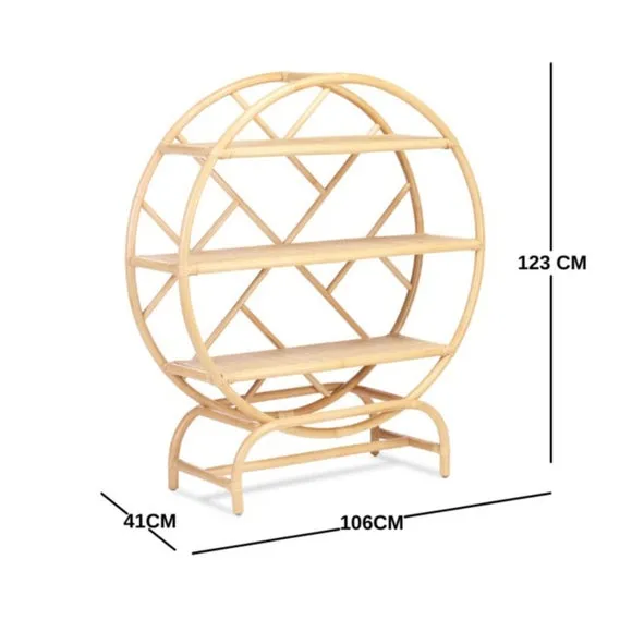 Desser Medium Rattan Etagere Bookcase 4