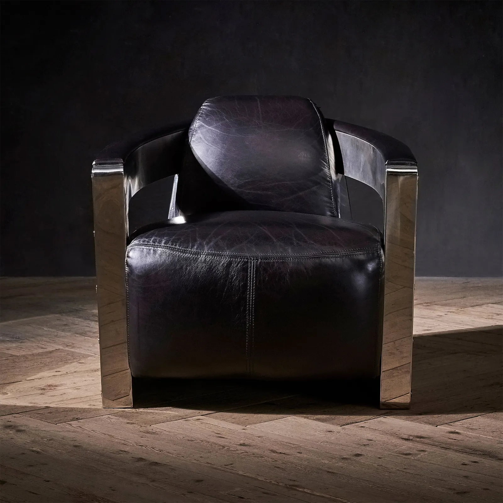 Timothy Oulton Mars Armchair Mk3, Black Leather | Barker & Stonehouse 2