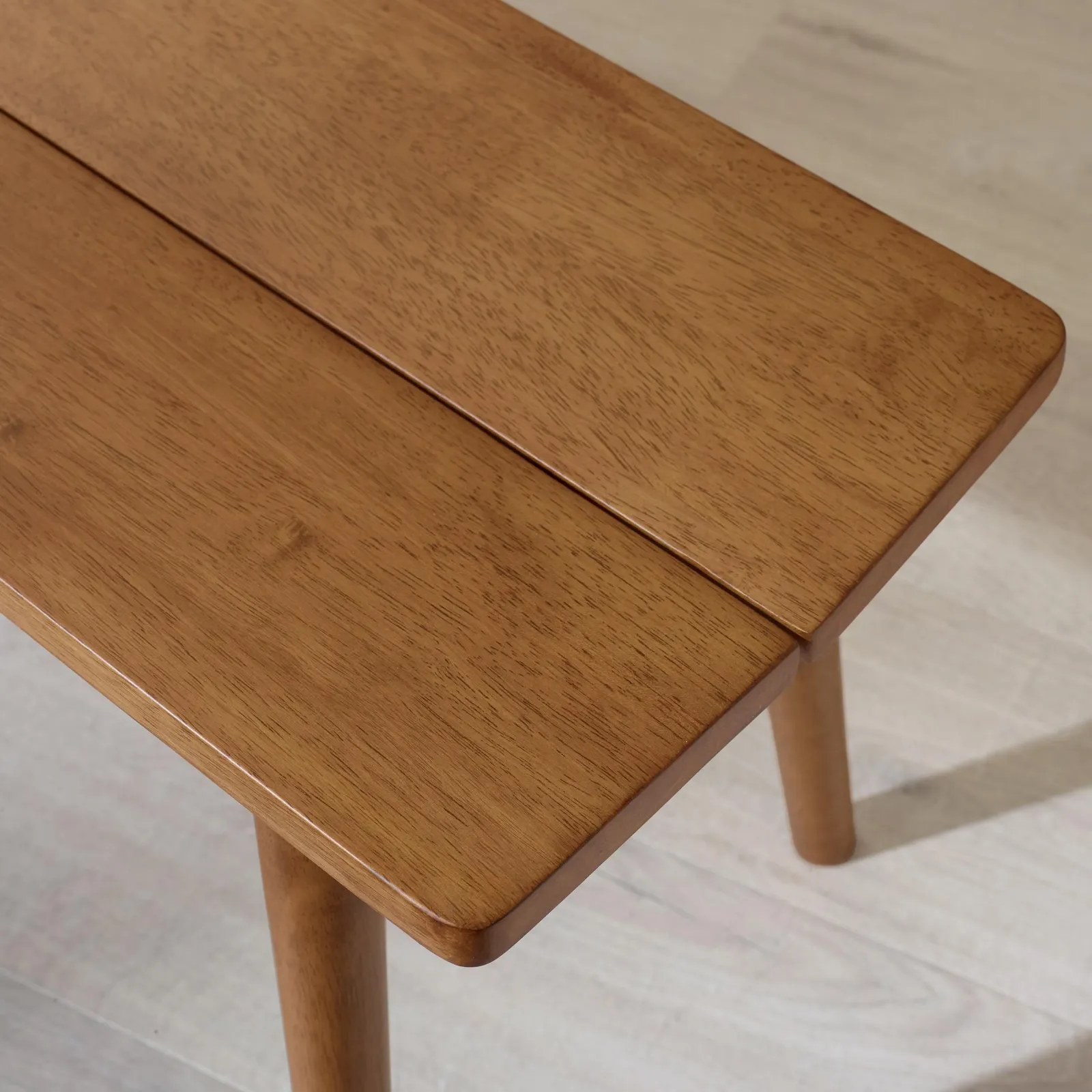 FurnitureboxUK Lynton Small Solid Wood Rustin Farmhouse Dining Bench in Walnut 5