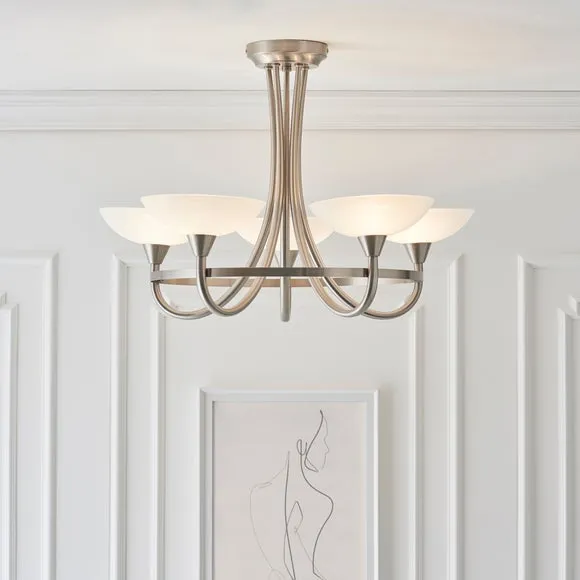 Vogue Cagney 5 Light Semi Flush Ceiling Light 4