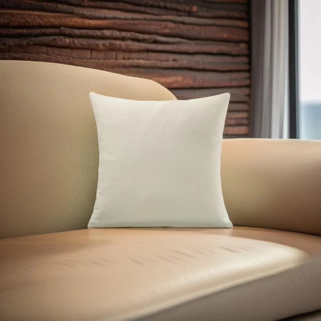 Luxury Living Velvet Chenille Cushion in Cream