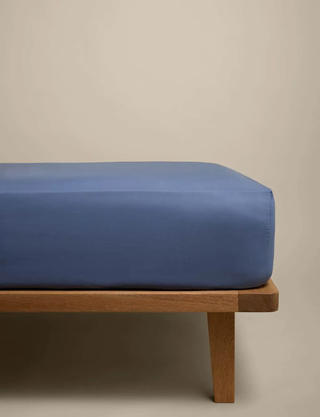 M&S Cotton Rich Fitted Sheet Slate Blue