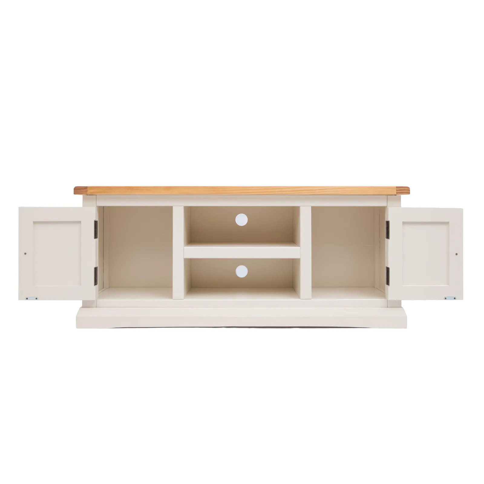 Cabinet Bits Castelli Off-White 2 Door TV Cabinet Wood Knob 4