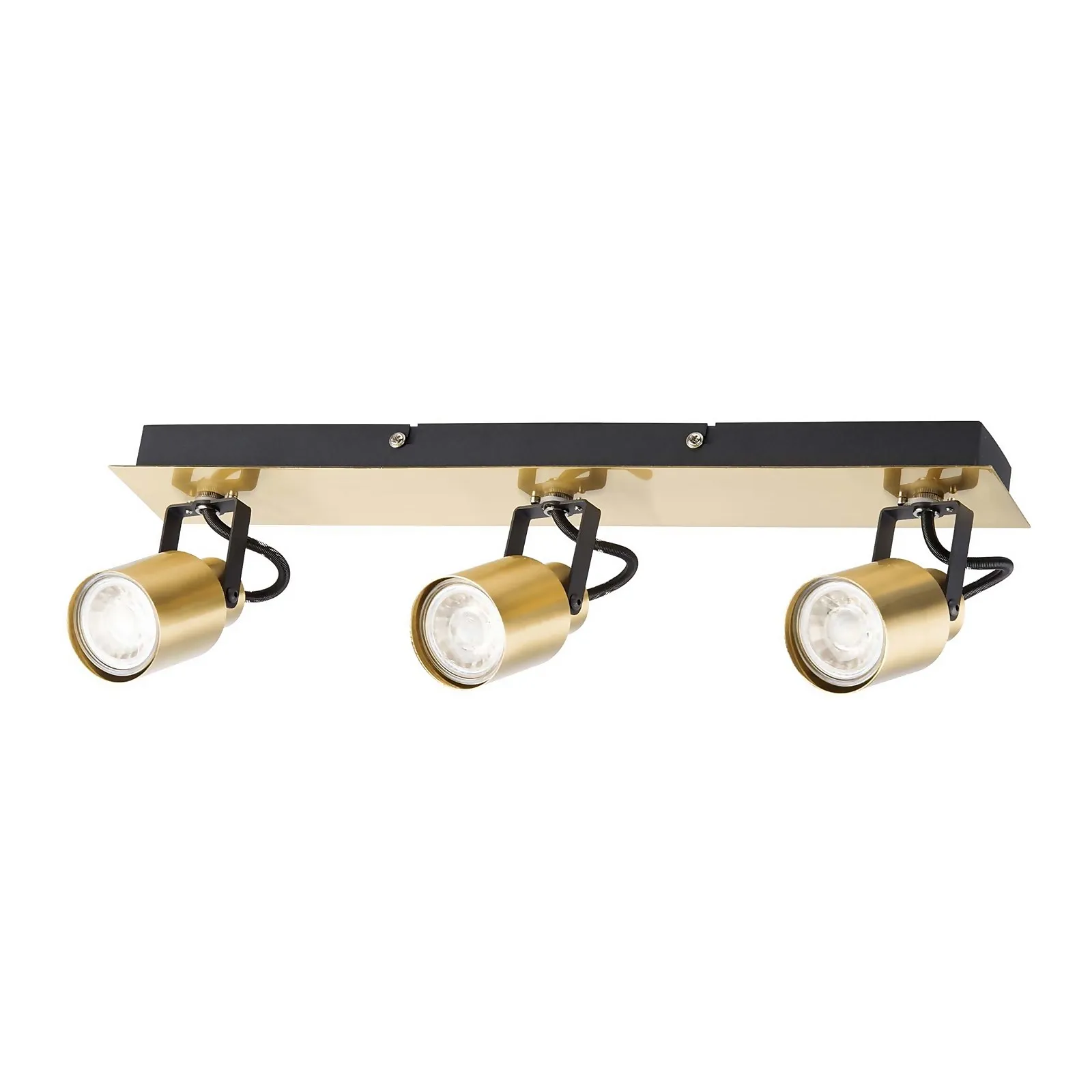 Lucy 3 Lamp Spotlight, Plate, Gold/Black