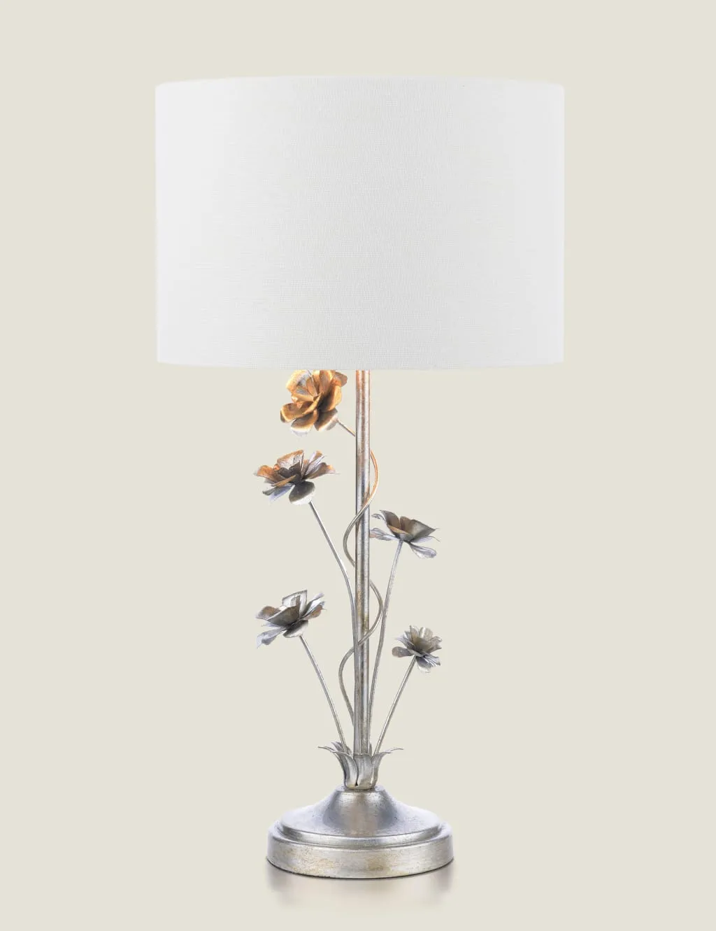 Laura Ashley Lyndale Metal Table Lamp Silver