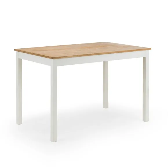 Return - Coxmoor 4 Seater Rectangular Dining Table, Off White Solid Oak 2