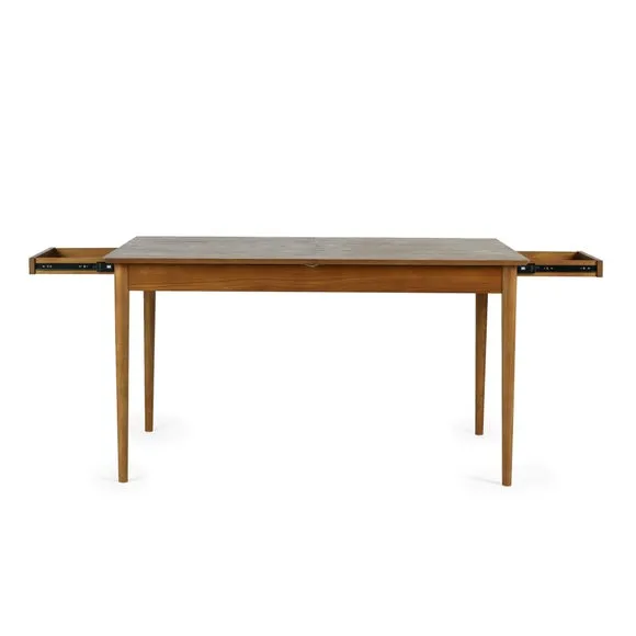 Lowry 4-6 Seater Extendable Dining Table with 2 Drawers 5