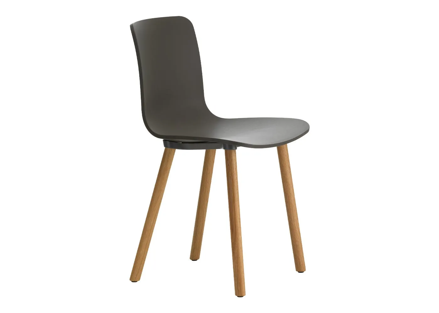 Vitra Hal RE Wood Chair in Basalt and Light Oak 1