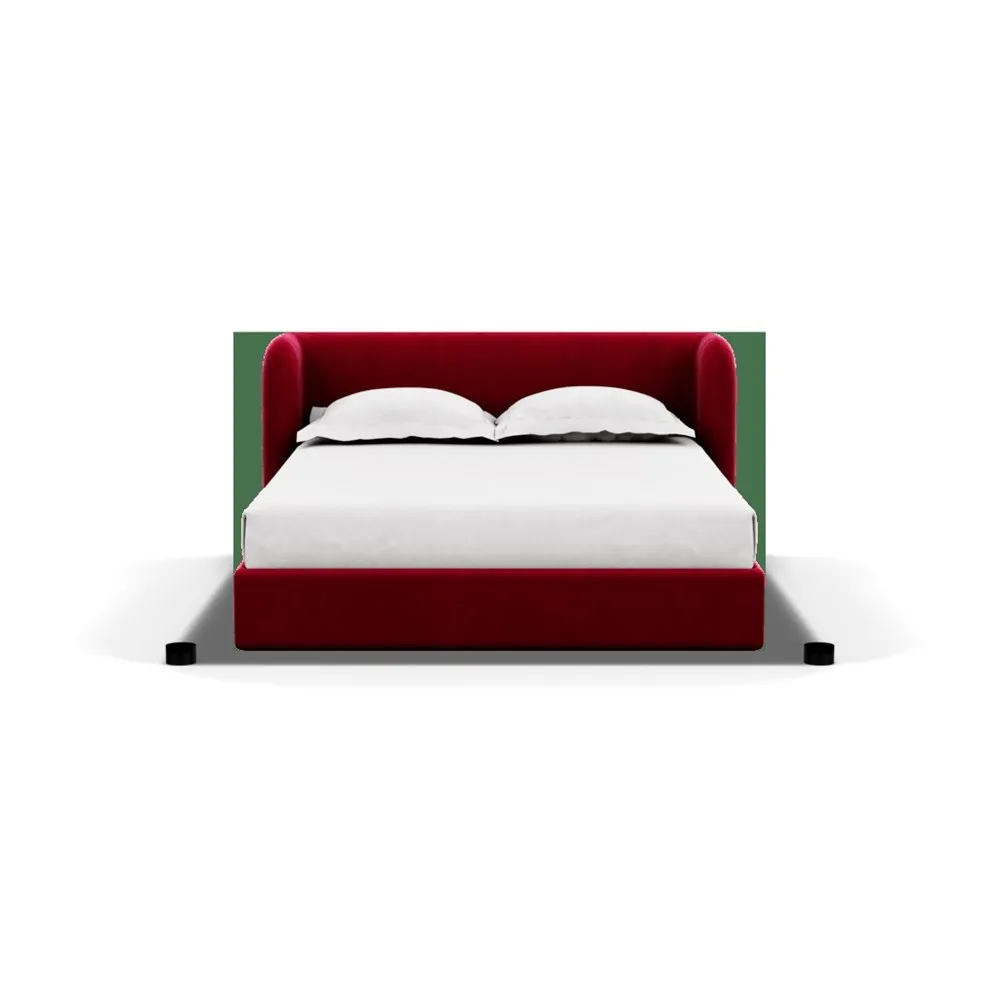 Heal's Group Bed Super King Varese Velvet Mulberry